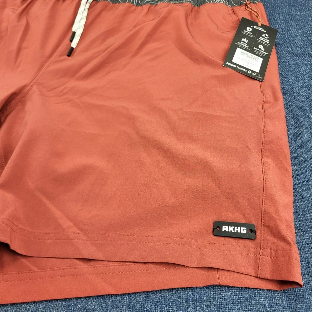 AKHG Duluth Trading Co Lost Lake 8 Inch Swim Shorts Rust Red 3XL NEW Outdoor